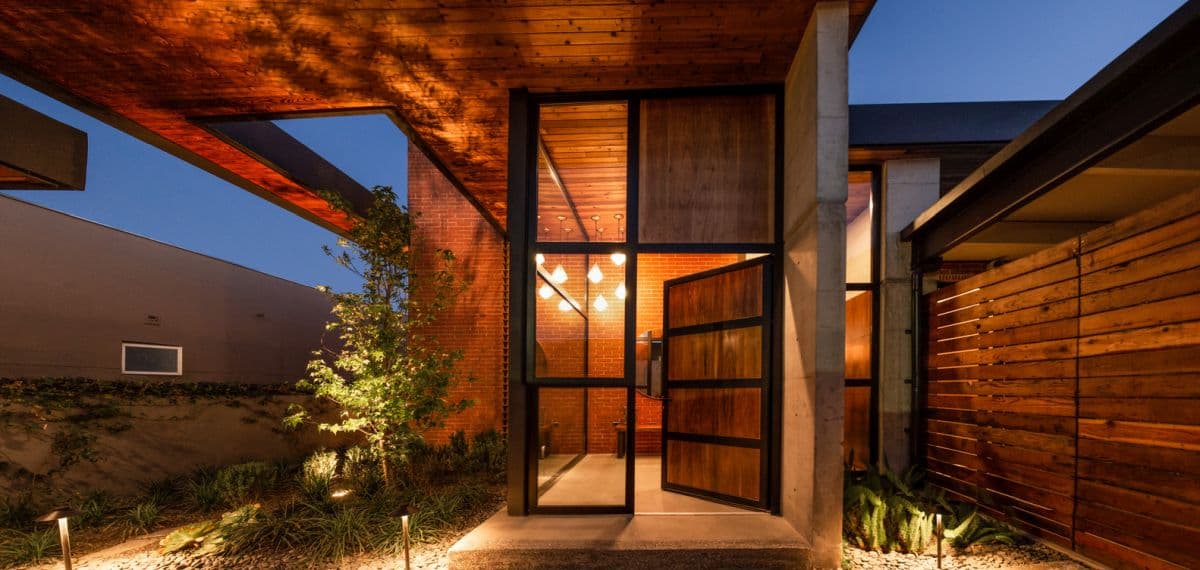 Installed entrance door