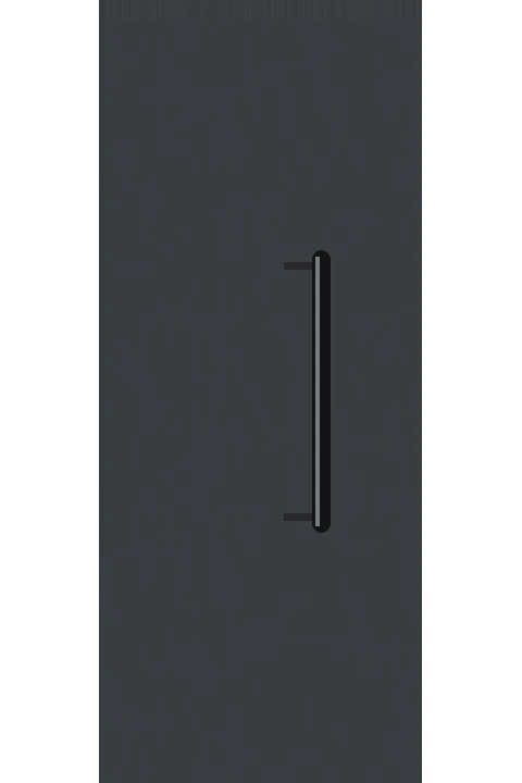 Bar pull on an aluminum entry door