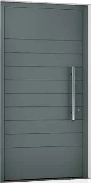 Aluminum entry door style: horizontal grooves