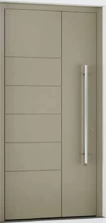 Aluminum entry door style: split panel, sand