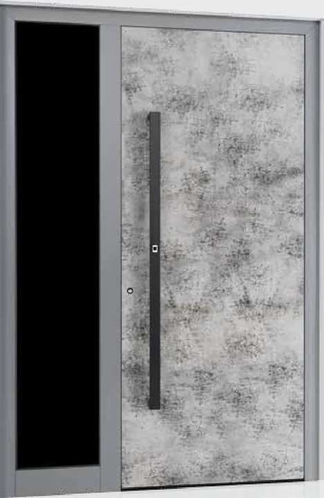 Aluminum entry door style: concrete grey