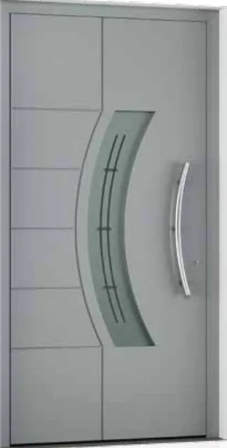 Curved glass aluminium door