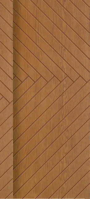 Herringbone fiberglass door
