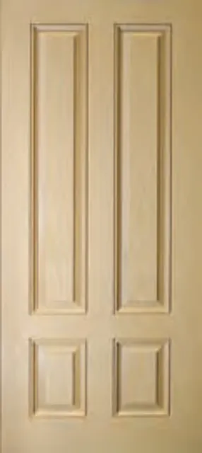 Oak panel fiberglass door