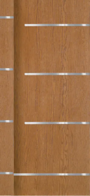 Steel strips fiberglass door