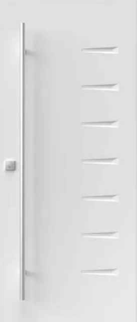 Modern grooves steel door