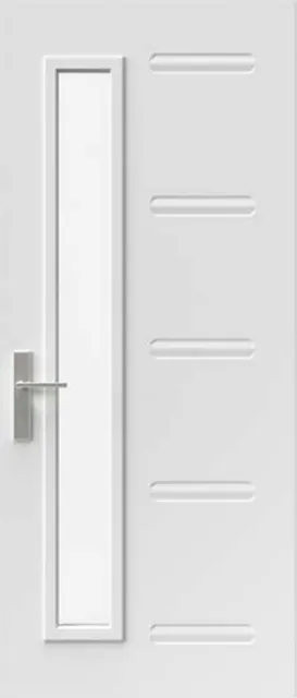 Side glass steel door