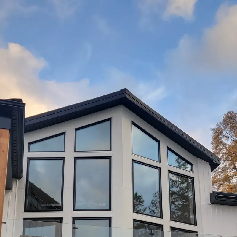 Gable window wall, new build