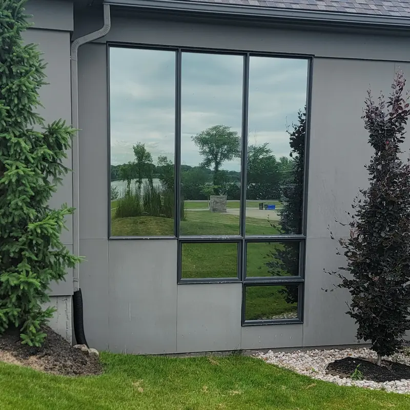 Corner windows, modern home