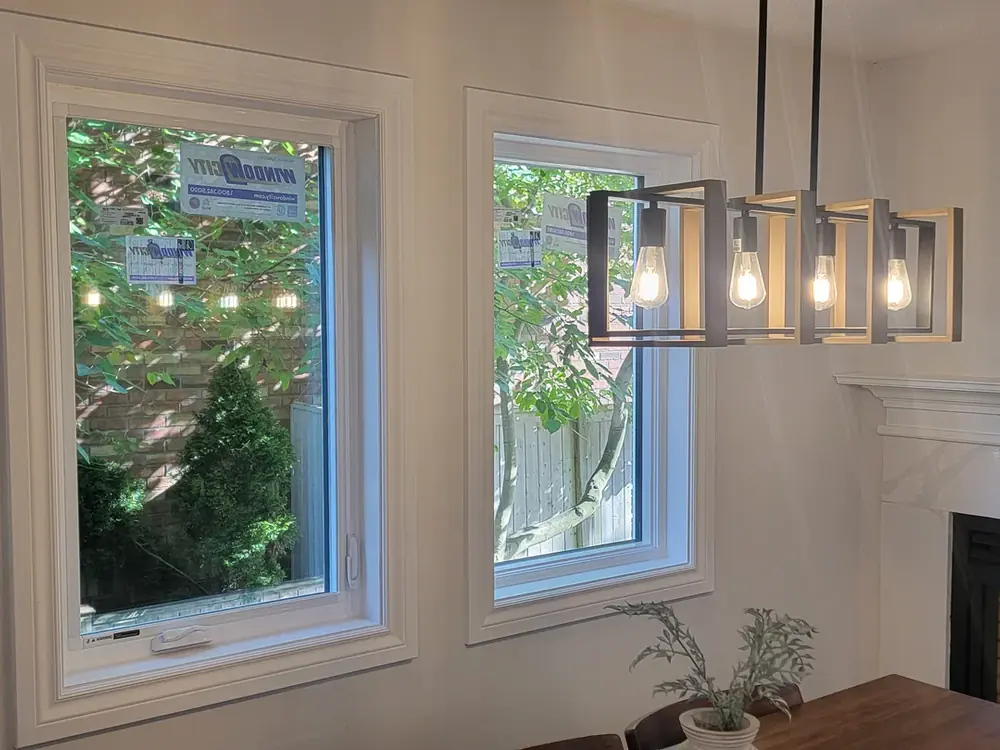 Dining-room windows