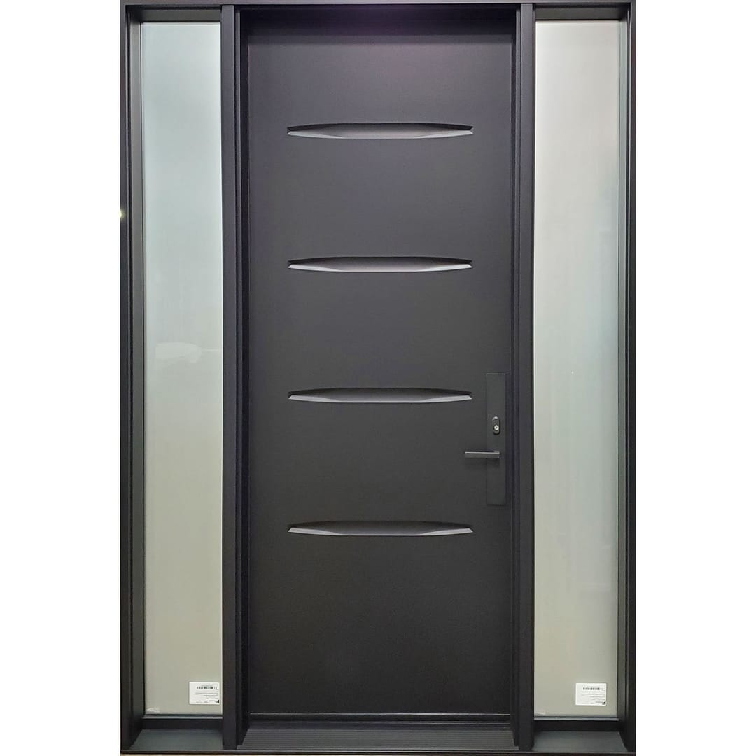 Matte black Tao steel door