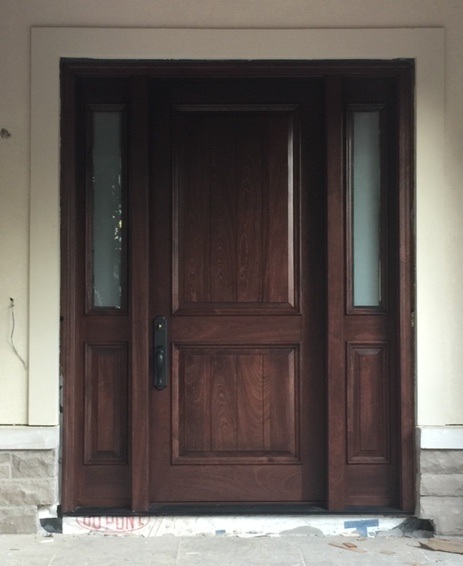 Two-panel London custom wood door