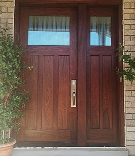 Three-panel Victoria custom wood door