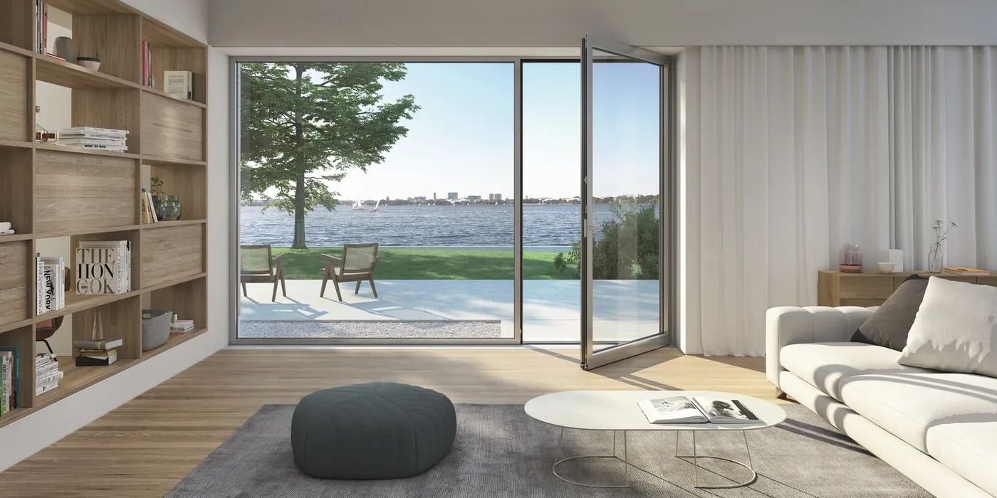 French & balcony doors in a modern home